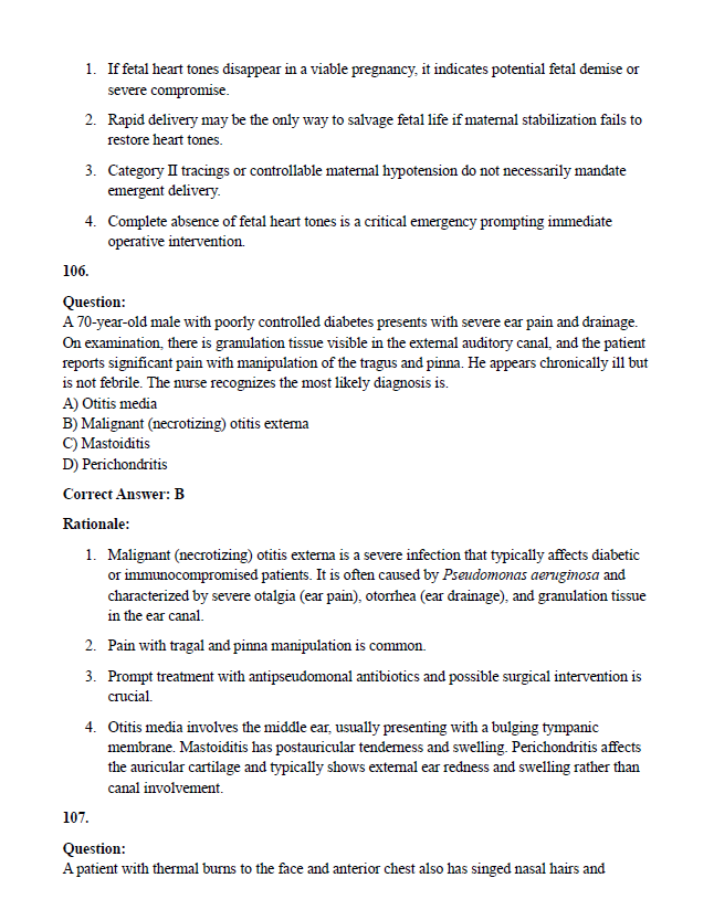 175 Questions for the Certified Emergency Nurse (CEN) 2025 Exam with Answers & Explanations
