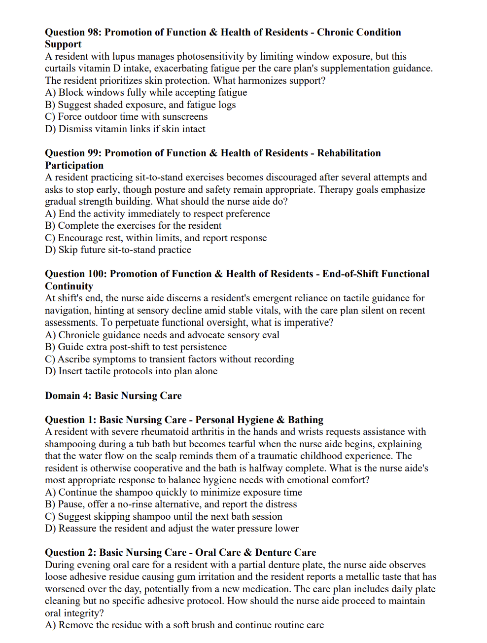 CNA Practice Questions | 730 Exam-Style Questions & Explanations