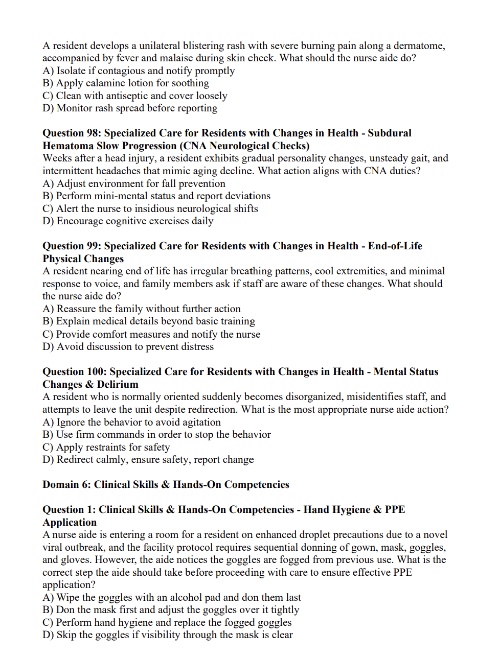 CNA Practice Questions | 730 Exam-Style Questions & Explanations