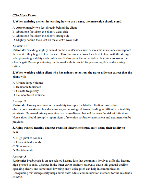 CNA Practice Questions | 730 Exam-Style Questions & Explanations
