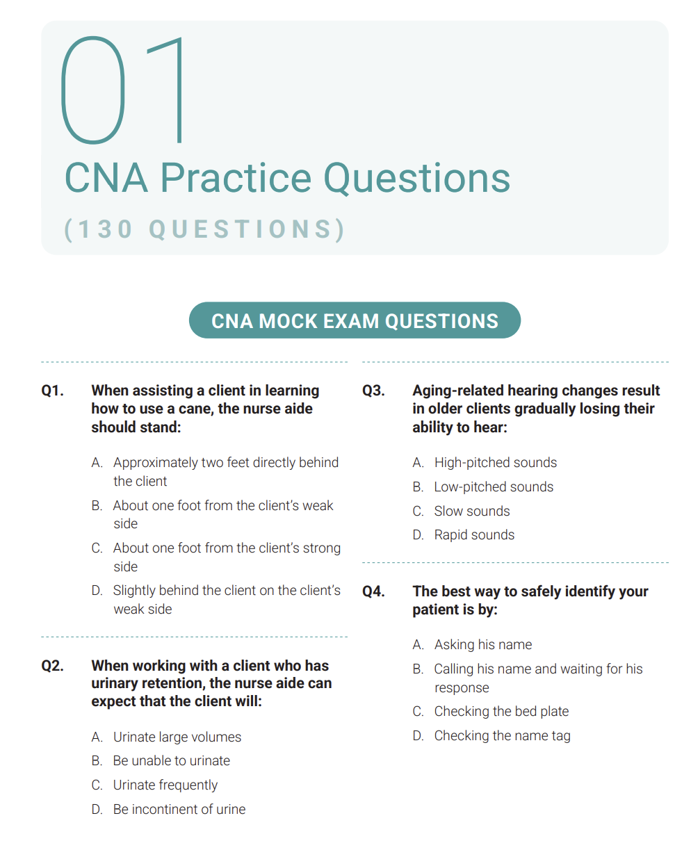 127 Questions for the CNA 2024 Exam with Answers & Explanations