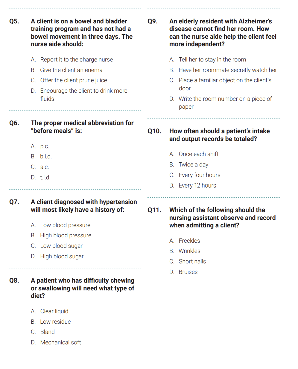 127 Questions for the CNA 2024 Exam with Answers & Explanations