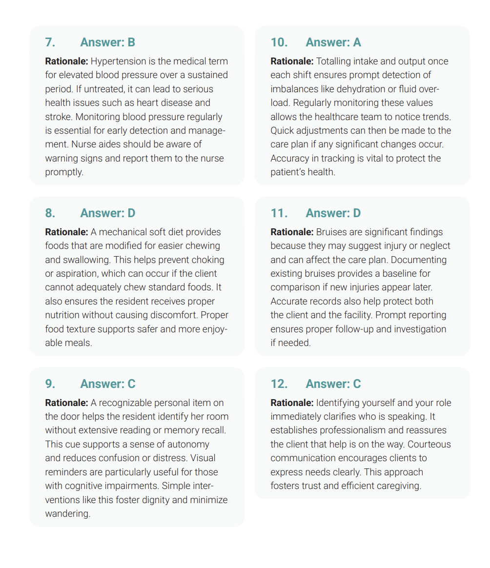 127 Questions for the CNA 2024 Exam with Answers & Explanations