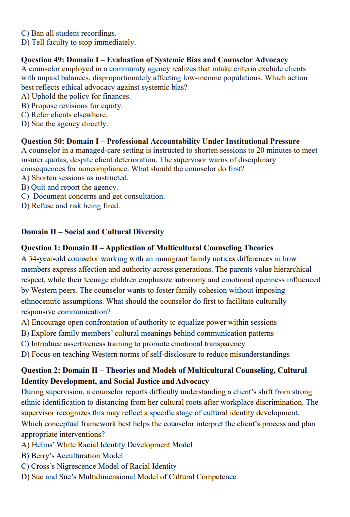 CPCE Practice Questions – 700 Domain-Based Questions with Explanations (Digital Download)