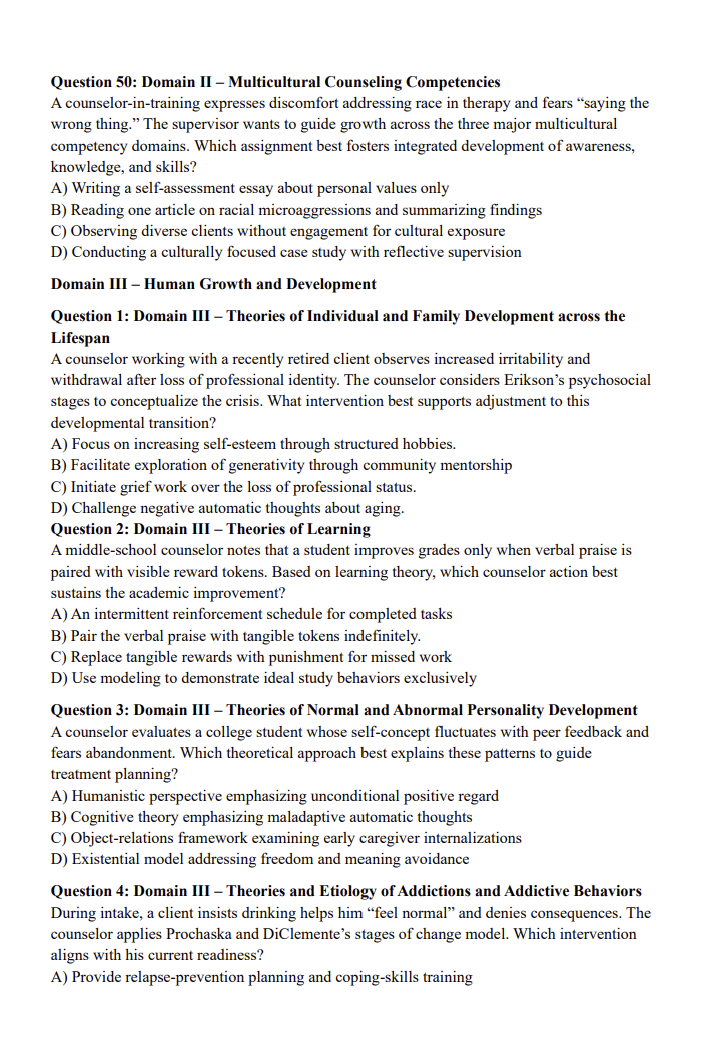 CPCE Practice Questions – 700 Domain-Based Questions with Explanations (Digital Download)