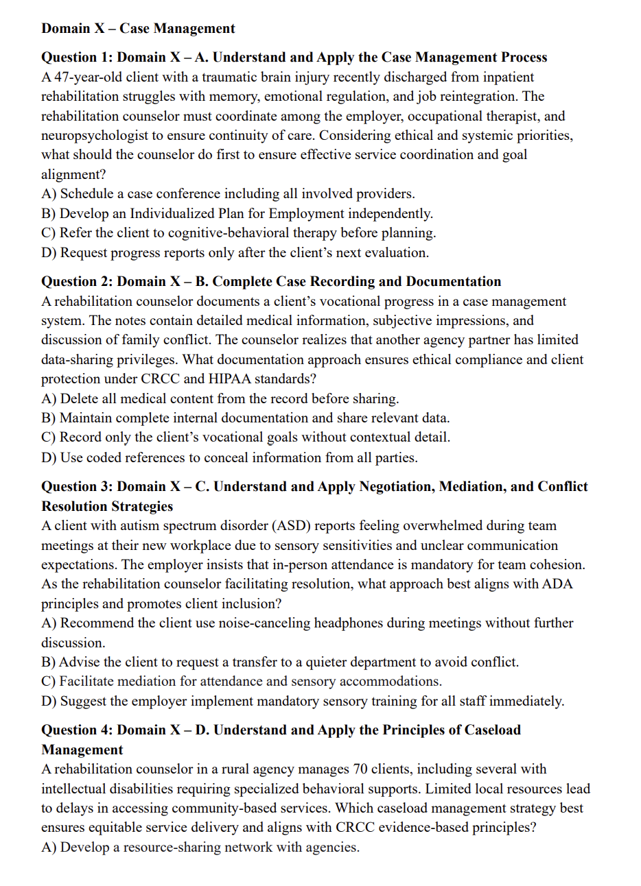 CRC Practice Questions – 400 CRCC Exam-Style Questions by Domain (Digital Download)