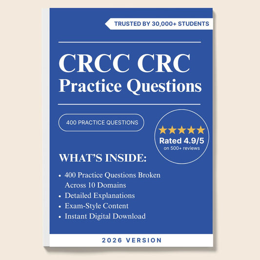 CRC Practice Questions – 400 CRCC Exam-Style Questions by Domain (Digital Download)