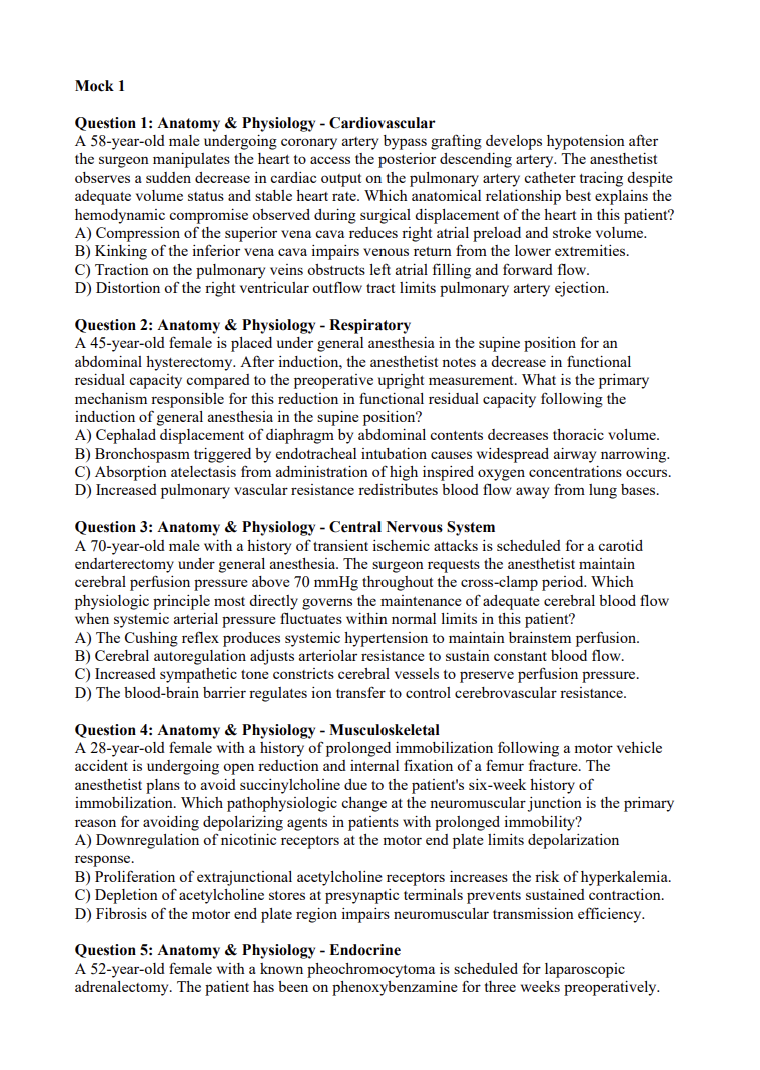 CRNA 2026 | 685 Practice Questions with Detailed Explanations