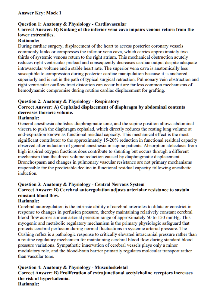CRNA 2026 | 685 Practice Questions with Detailed Explanations