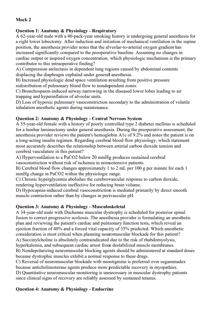 CRNA 2026 | 685 Practice Questions with Detailed Explanations