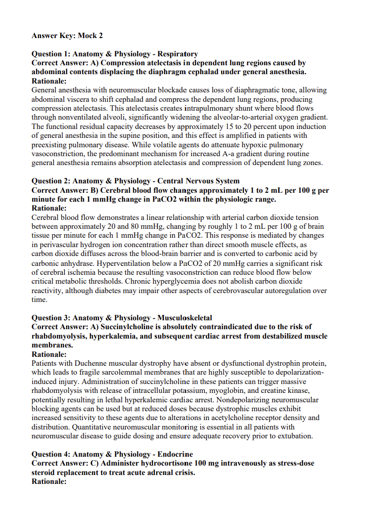 CRNA 2026 | 685 Practice Questions with Detailed Explanations