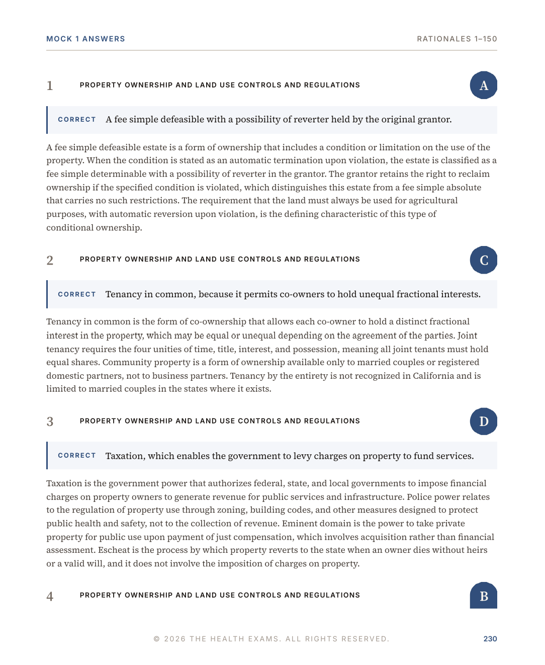 California Real Estate Exam Practice Questions – 450 Items, 3 Mock Exams & Rationales | Digital Download