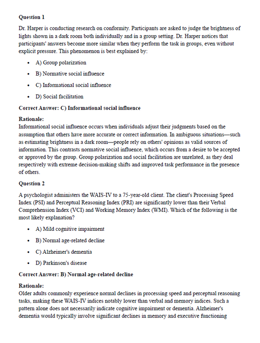 EPPP 2025 Exam Practice Questions: 240 Recall-Based Questions with Detailed Rationales