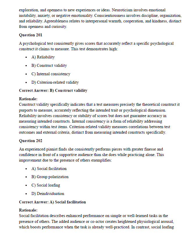 EPPP 2025 Exam Practice Questions: 240 Recall-Based Questions with Detailed Rationales