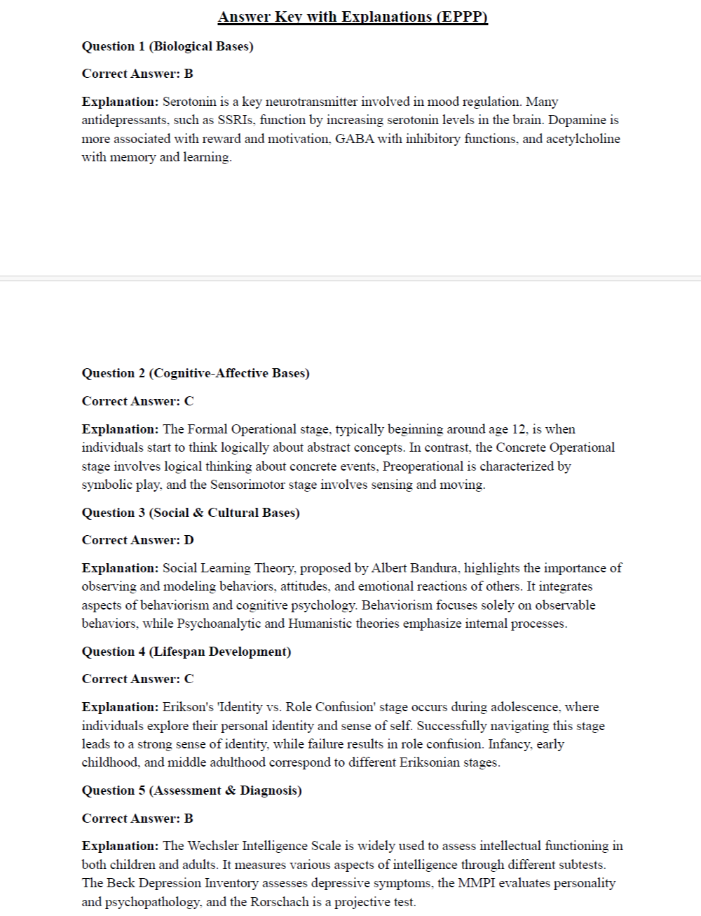 ASPPB EPPP 2025  Exam Ultimate Study Guide – 490 Pages of Expert Review