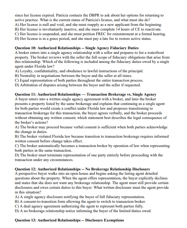 Florida Real Estate Exam Practice Questions – 300 Items, 3 Mock Exams & Rationales | Digital Download