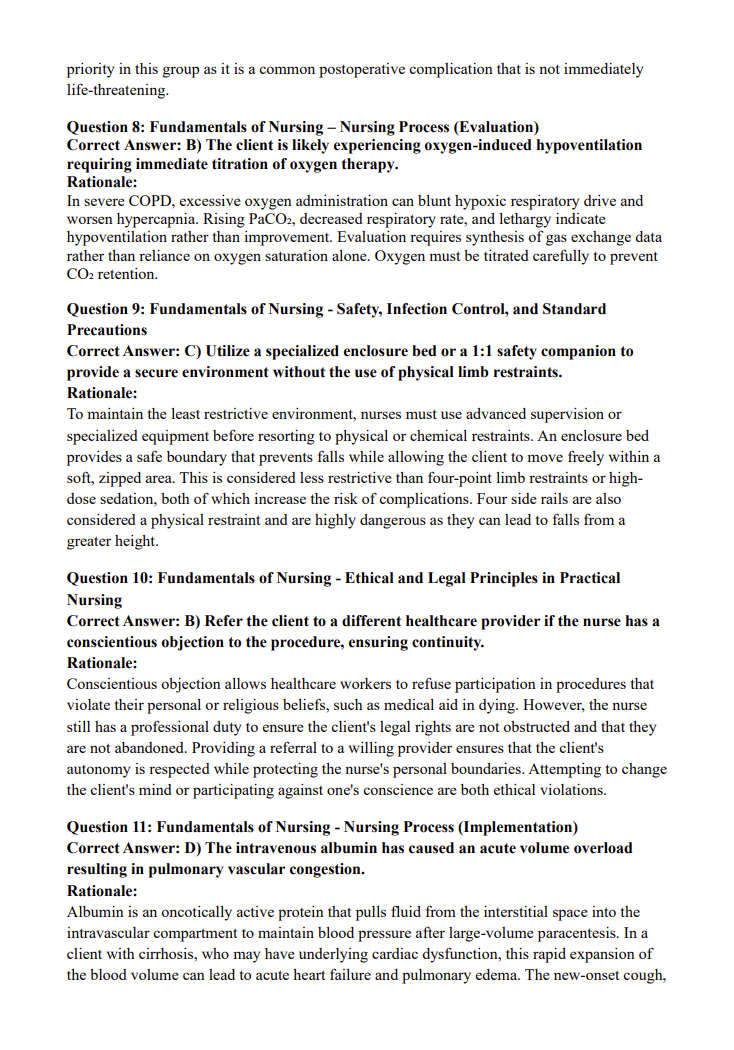 800 HESI LPN-ADN Practice Questions| With Answers and Explanations