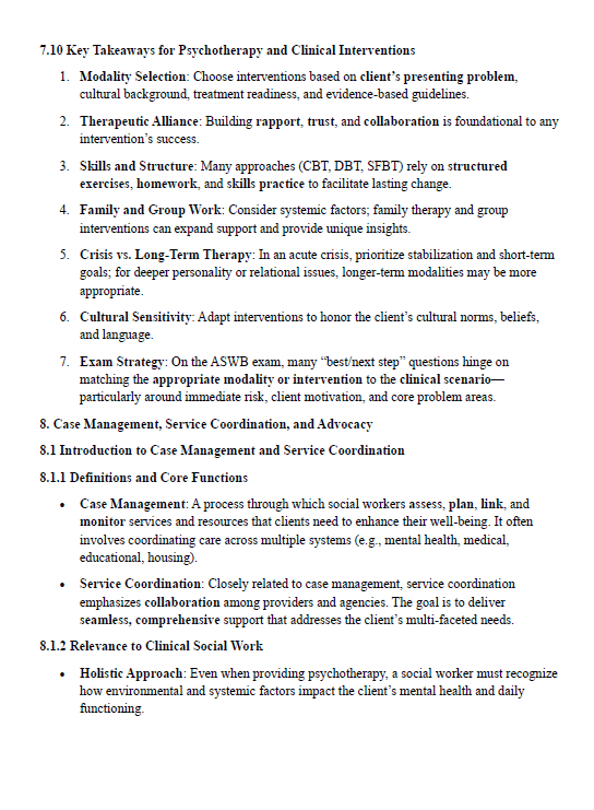 LCSW Exam Summary Notes: 67 Pages of Essential Content for Exam Success