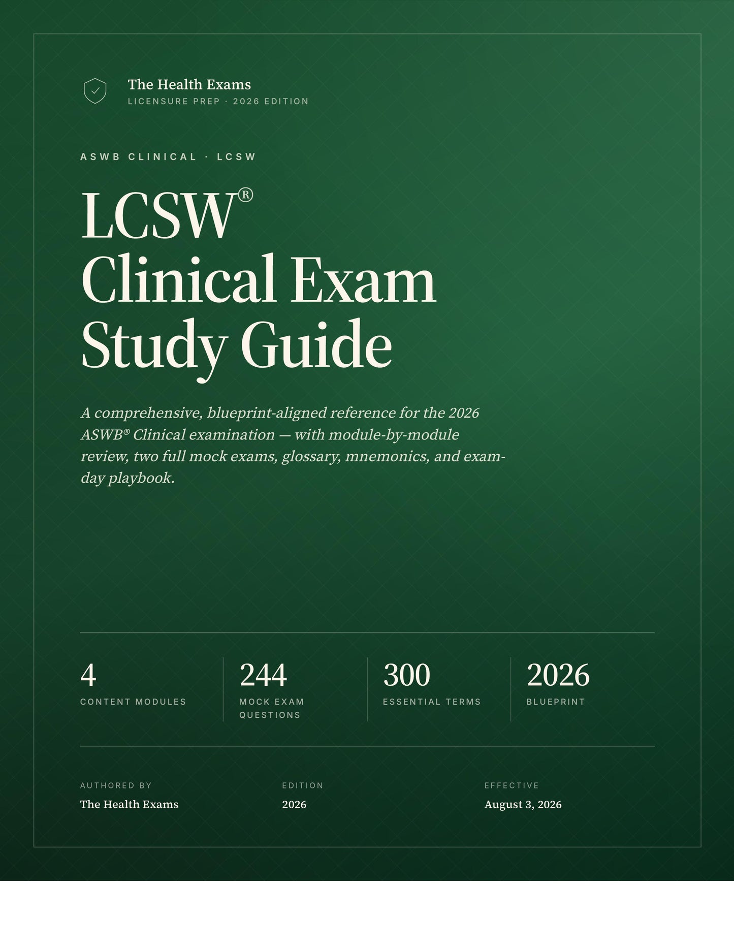 LCSW Study Guide – 527 Pages, Mock Exam & Scenario Questions (Digital Download)