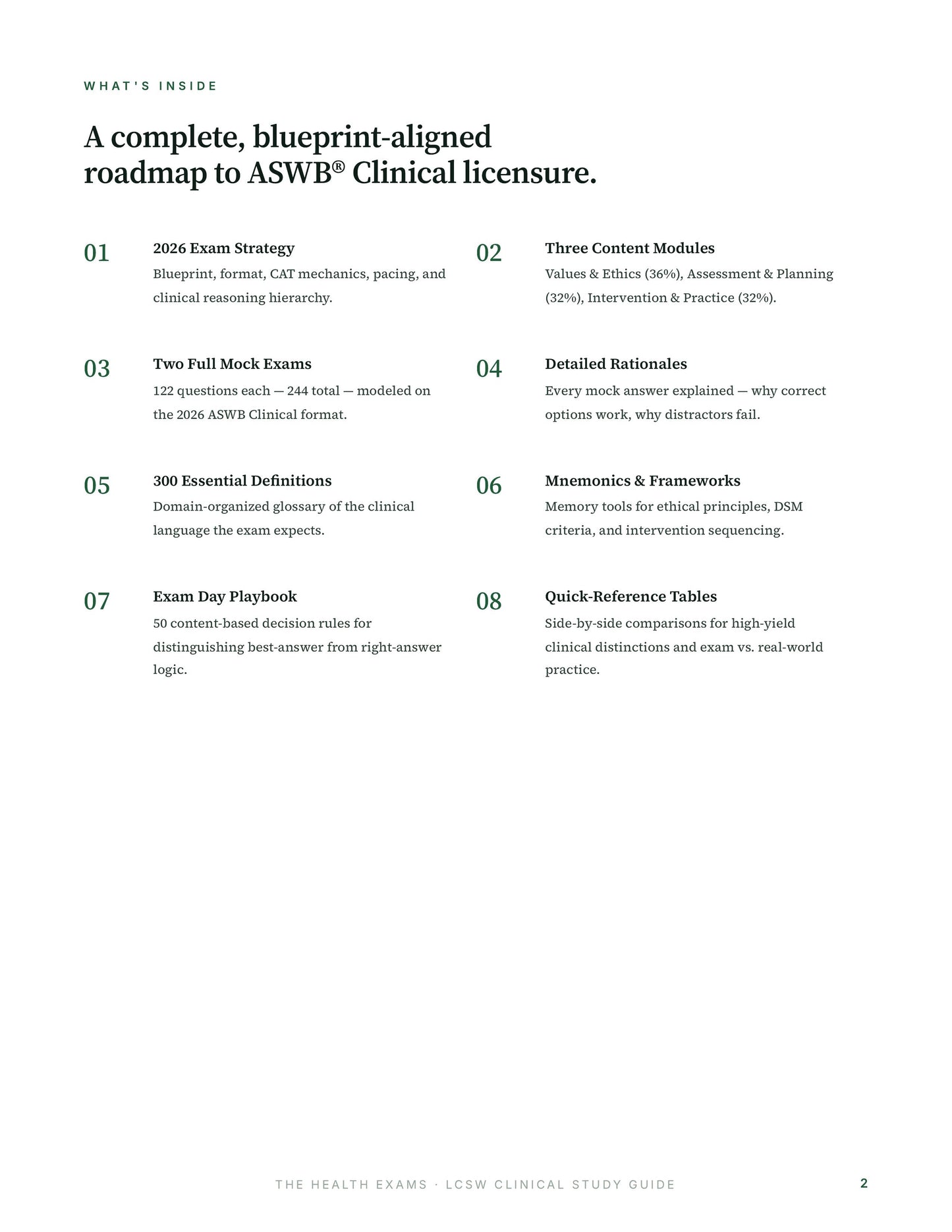 LCSW Study Guide – 527 Pages, Mock Exam & Scenario Questions (Digital Download)