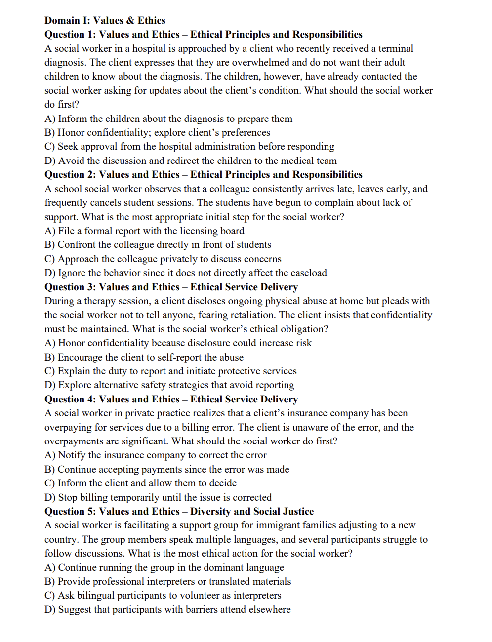 LCSW 940 Practice Questions + 2 Mock Exams (Digital Download)