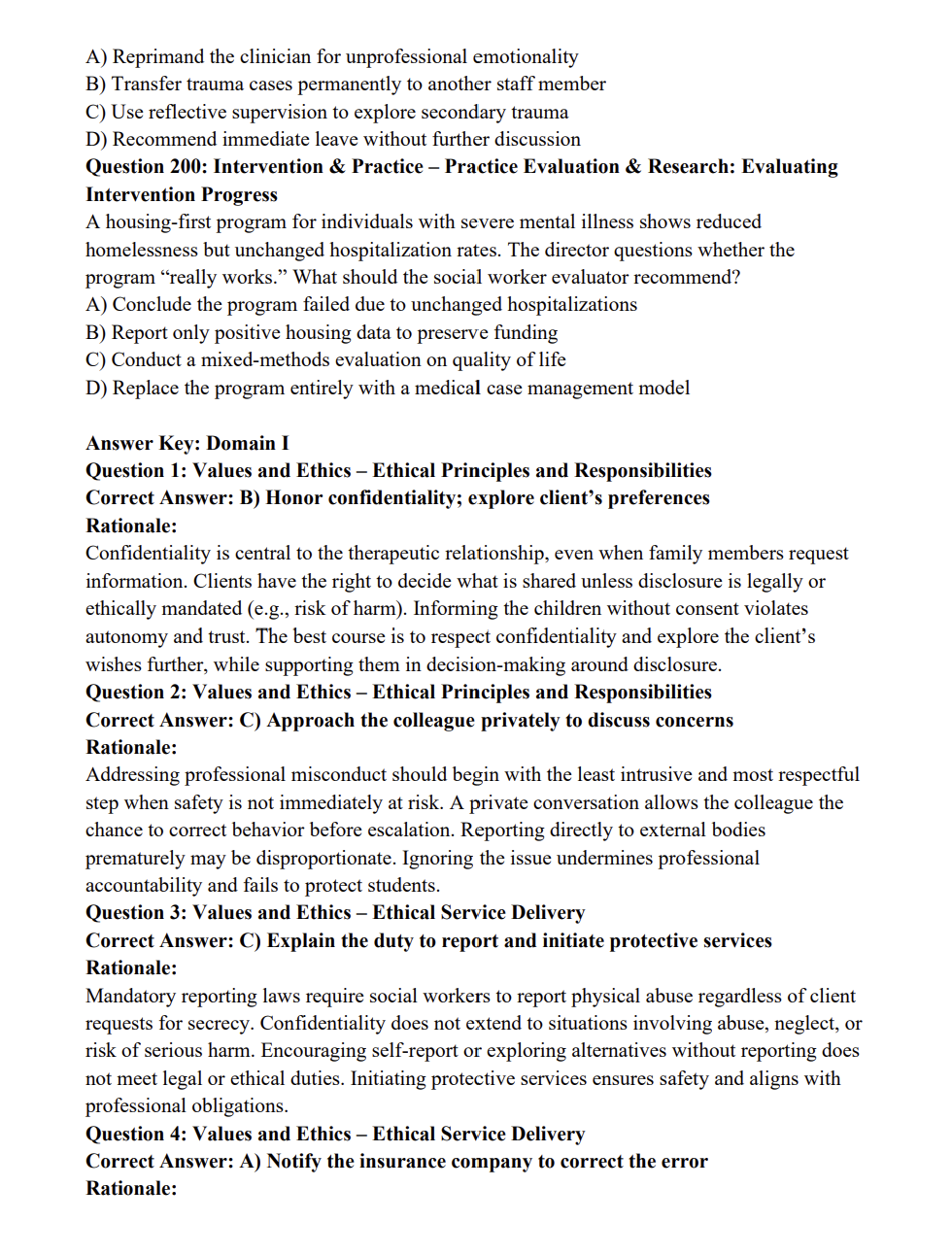 Example Lcsw Questions LCSW Practice Questions – 940 Questions & Mock Exams – The Health Exams