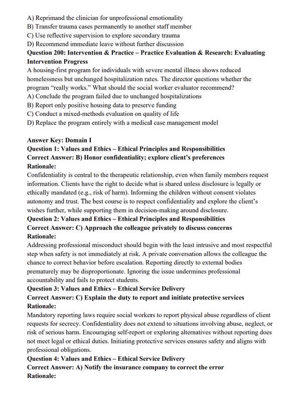 LCSW Practice Questions – 940 Questions & Mock Exams – The Health Exams