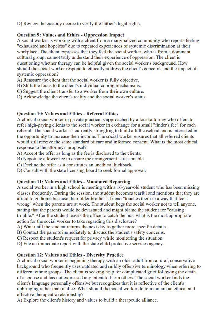 LCSW 940 Practice Questions + 2 Mock Exams (Digital Download)