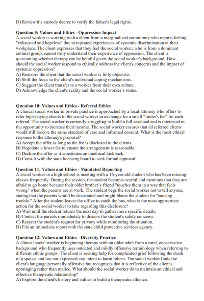 LCSW 940 Practice Questions + 2 Mock Exams (Digital Download)
