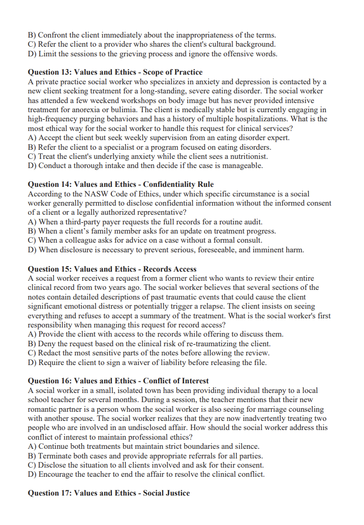 LCSW 940 Practice Questions + 2 Mock Exams (Digital Download)