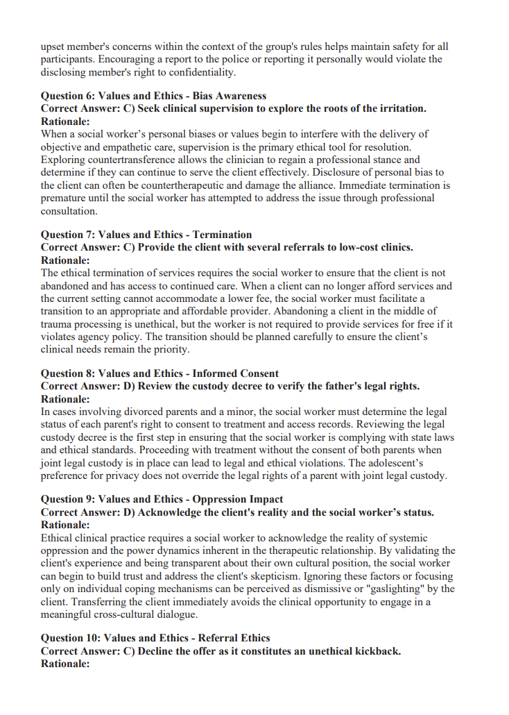 LCSW 940 Practice Questions + 2 Mock Exams (Digital Download)