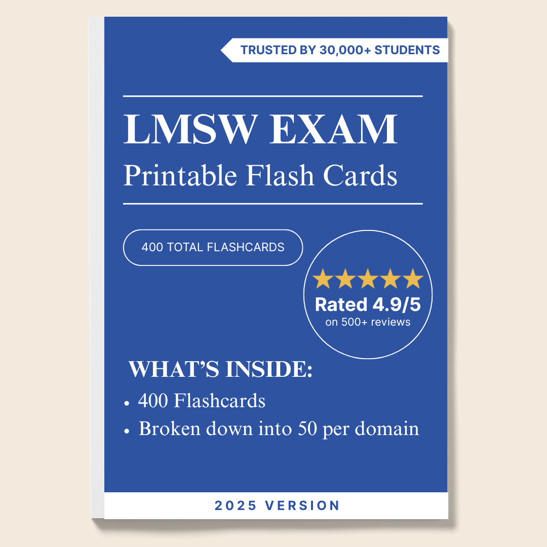 LMSW Flashcards: 400 Printable Digital Flashcards for Exam Success