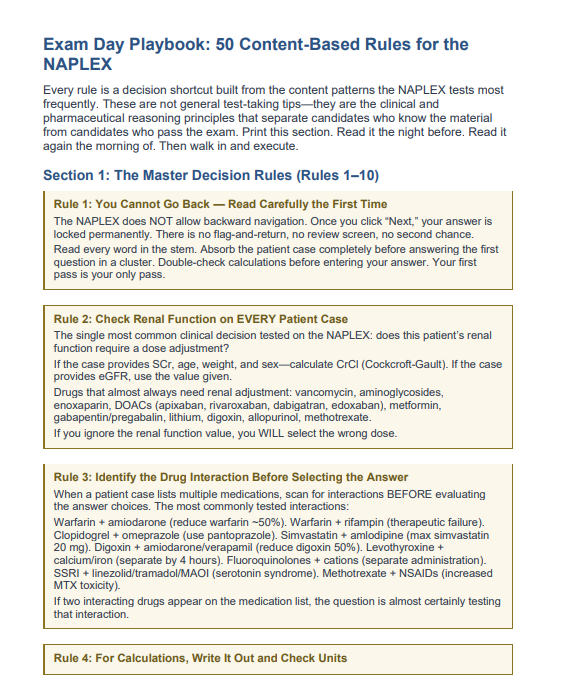 NAPLEX 2026 Complete Study Guide + 260 Practice Questions