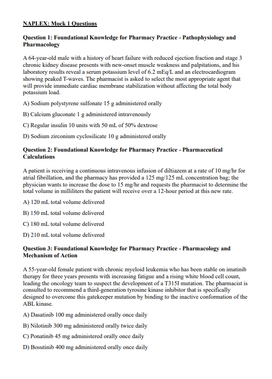 NAPLEX Exam 2026 | 960 Practice Questions with Detailed Explanations
