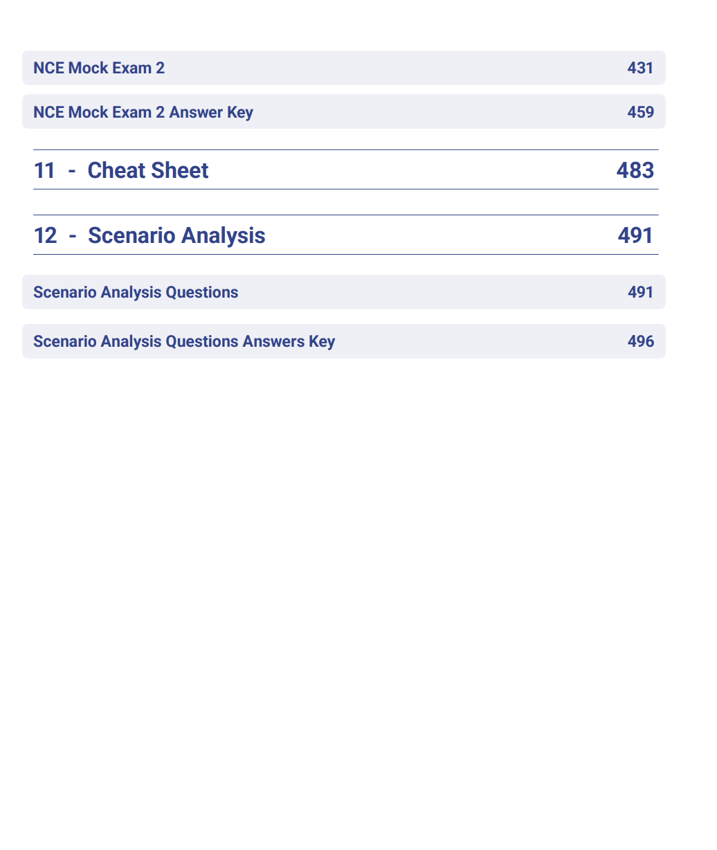 NCE 2025 Study Guide Edition | Includes Detailed Notes, Practice Questions, Cheat Sheet & More