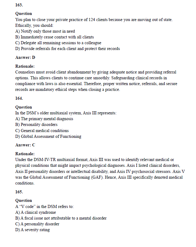505 NCE Exam Practice Questions 2025 with Detailed Explanations