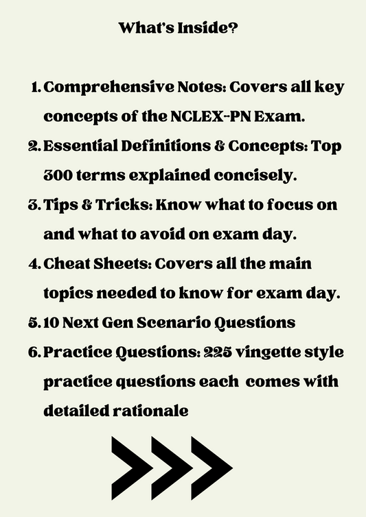 NCLEX-PN Complete Study Guide: 252 Pages of Essential Content & Practice Questions