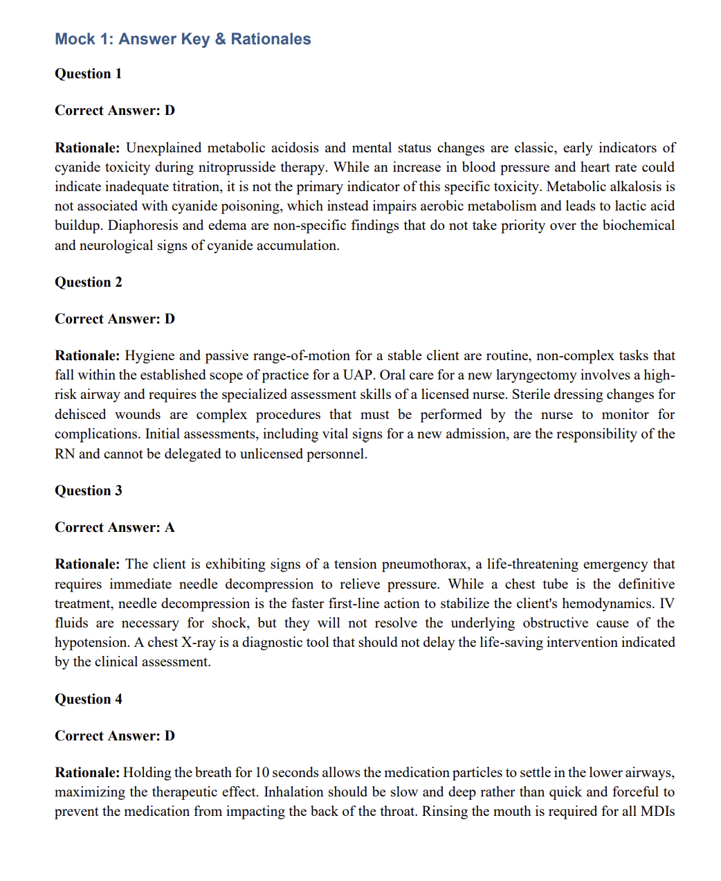NCLEX-RN 2026 Study Guide (413 Pages) with 4 NGN Mock Exams