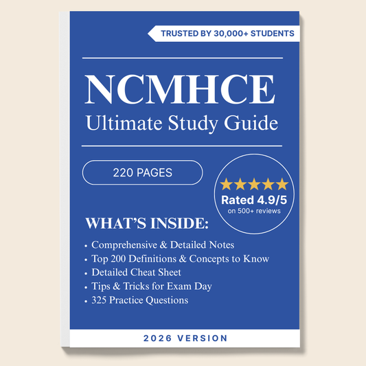 NCMHCE 2026 Study Guide – 220 Pages of Study Notes & Practice Questions (Digital Download)
