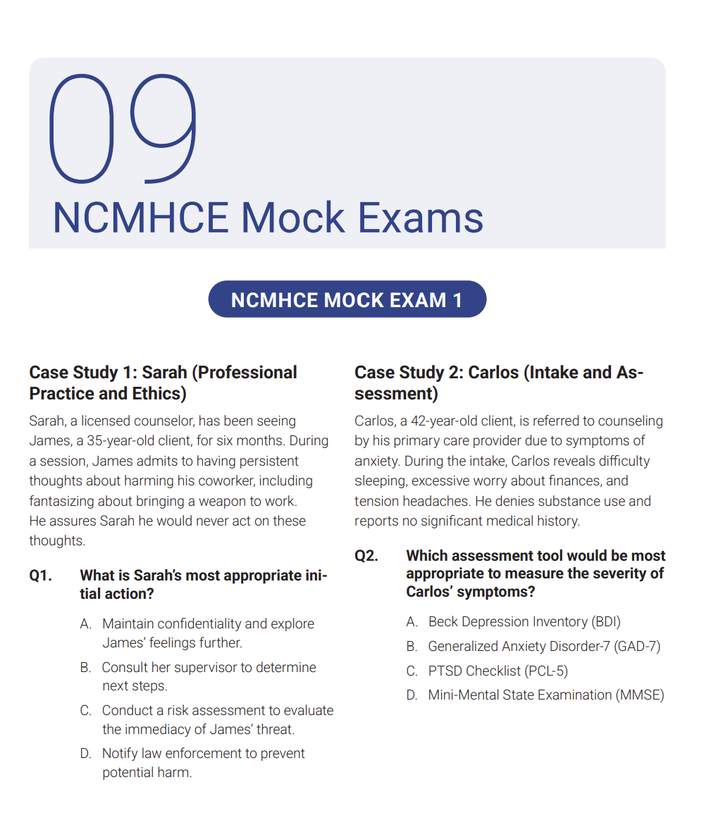 NCMHCE 2025 Study Guide Edition | Includes Detailed Notes, Practice Questions, Cheat Sheet & More