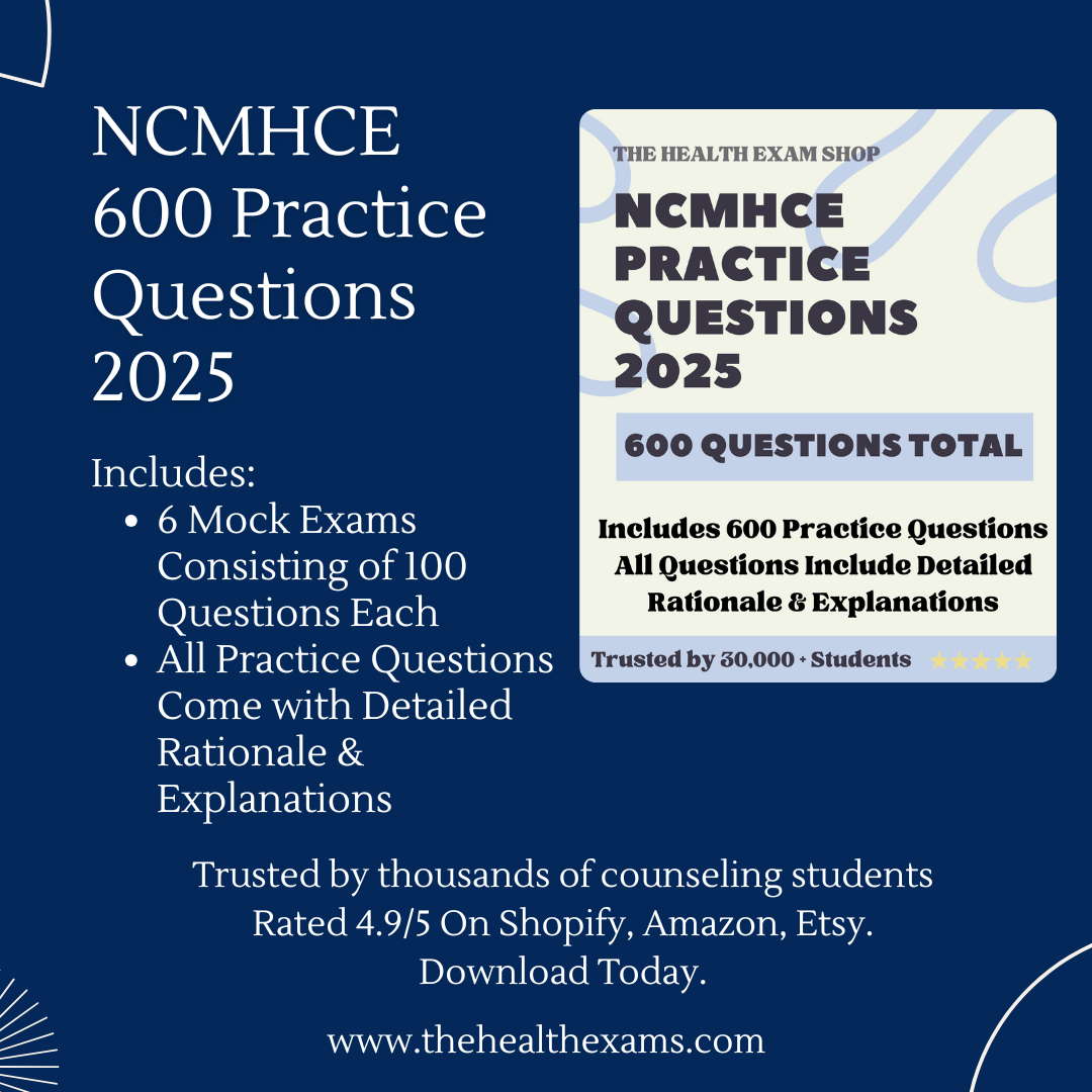 NCMHCE 2025 Study Pack: Guide, Questions & Cheat Sheet