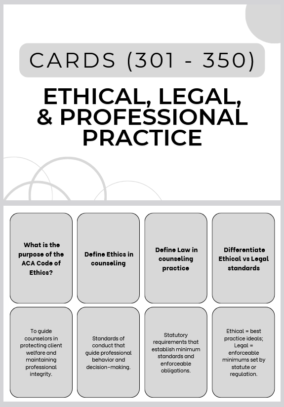 NCMHCE Flashcards: 400 Printable Digital Flashcards for Exam Success