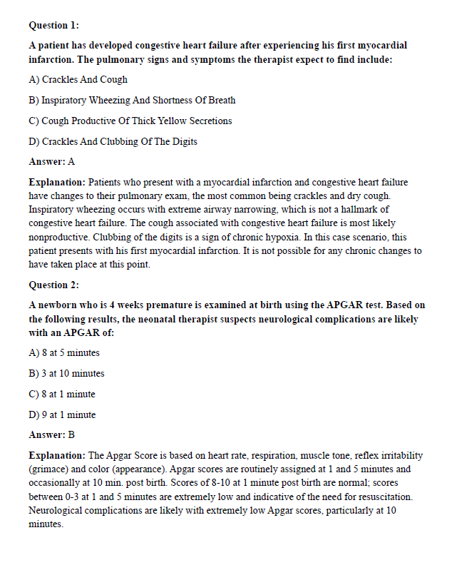 200 Questions for the NPTE 2024 Exam with Answers & Explanations