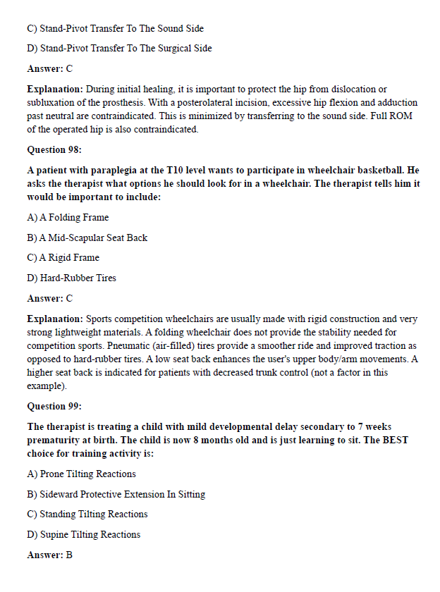 200 Questions for the NPTE 2024 Exam with Answers & Explanations