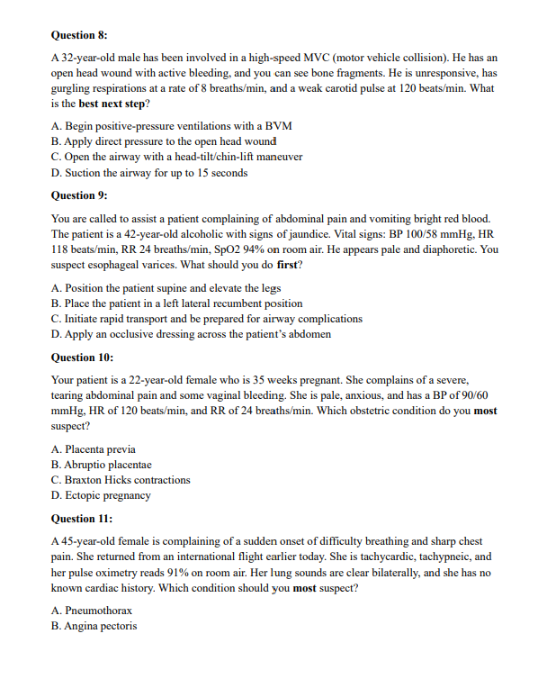NREMT EMT 2026 Mock Exams | 3 Mocks, 360 Questions with Answers & Explanations