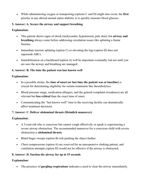 NREMT EMT 2026 Mock Exams | 3 Mocks, 360 Questions with Answers & Explanations