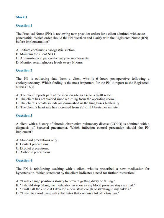NCLEX-PN 2026 Practice Question Set – 1,430 Questions + Rationales (Digital Download)