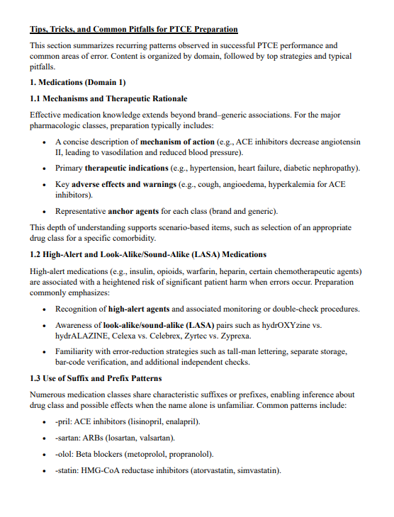 PTCE Study Guide 2026 | 357-Page Review + 200 Practice Questions & Detailed Answers