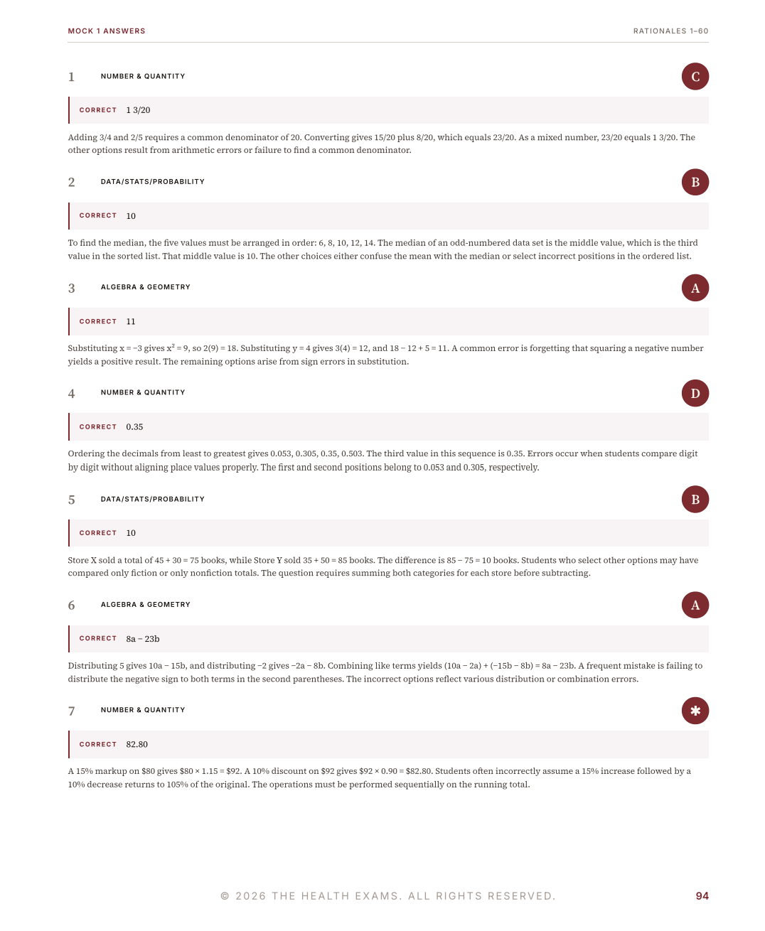 Praxis Core Math Practice Questions – 300 Items, 5 Mock Exams & Rationales (5733) | Digital Download