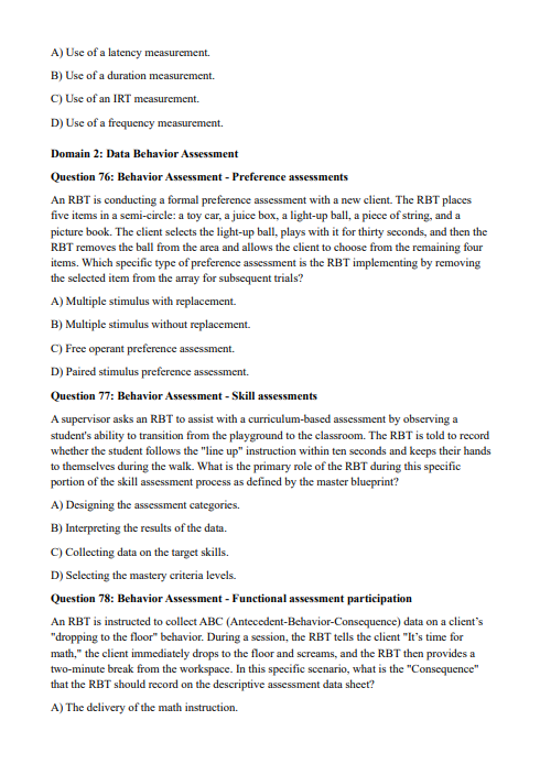 RBT Practice Questions – 450 Exam-Aligned Questions with Explanations | Digital Download